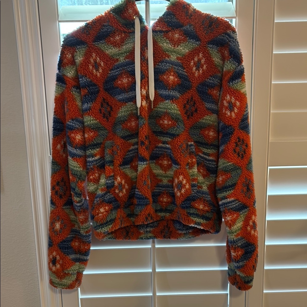 Colorful Geometric Teddy Jacket